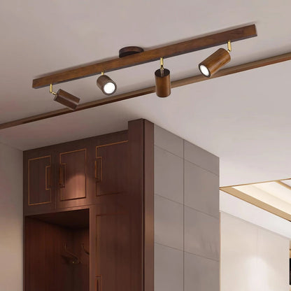 Houten Railverlichting LED Plafondlamp Wandlamp Natuurlijk Modern Woonkamer Eetkamer