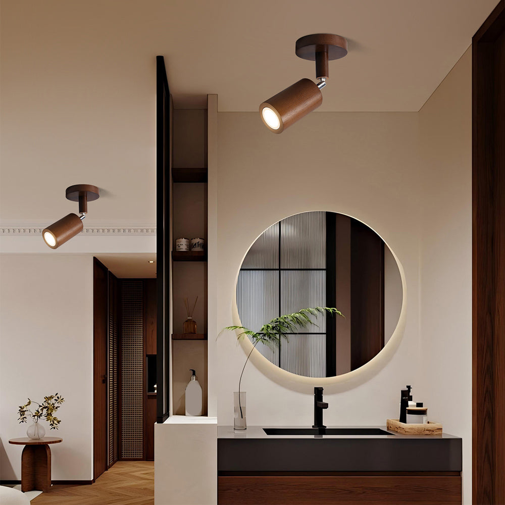 Houten Railverlichting LED Plafondlamp Wandlamp Natuurlijk Modern Woonkamer Eetkamer