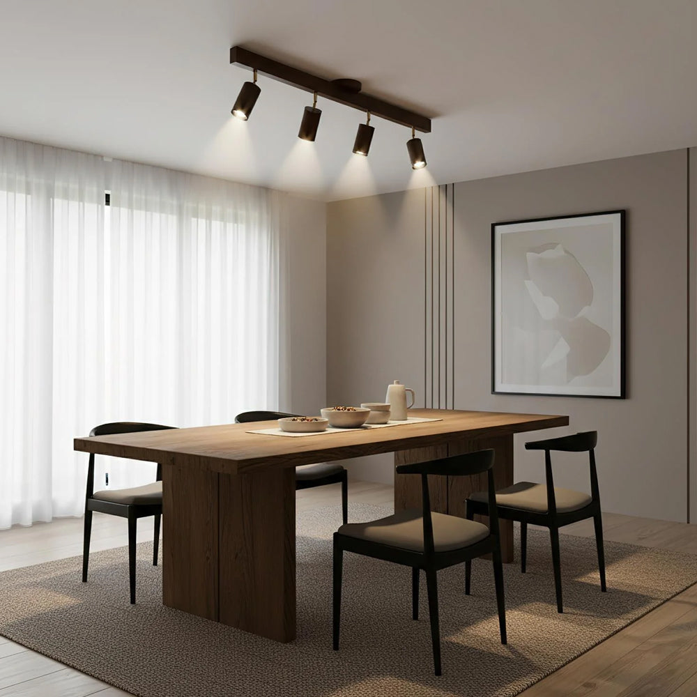 Houten Railverlichting LED Plafondlamp Wandlamp Natuurlijk Modern Woonkamer Eetkamer