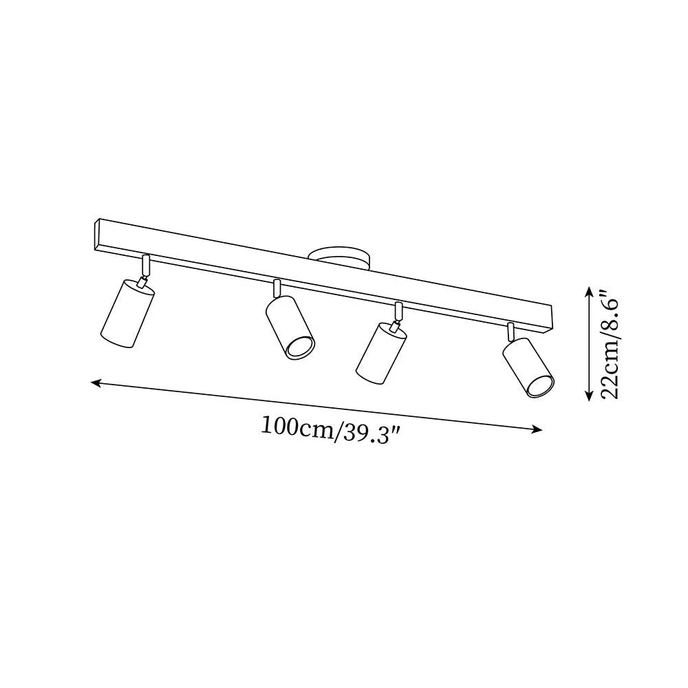 Houten Railverlichting LED Plafondlamp Wandlamp Natuurlijk Modern Woonkamer Eetkamer