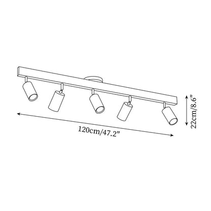 Houten Railverlichting LED Plafondlamp Wandlamp Natuurlijk Modern Woonkamer Eetkamer