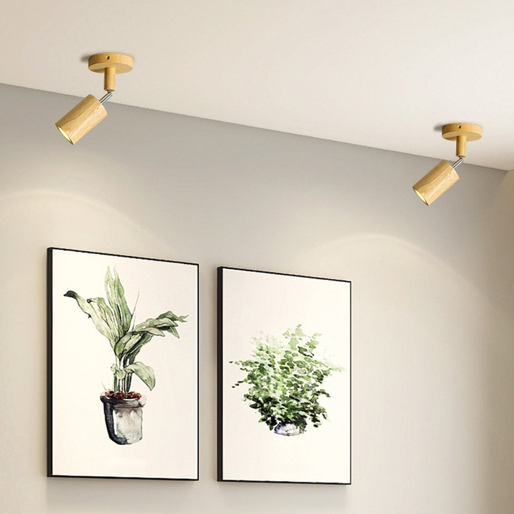 Houten Railverlichting LED Plafondlamp Wandlamp Natuurlijk Modern Woonkamer Eetkamer