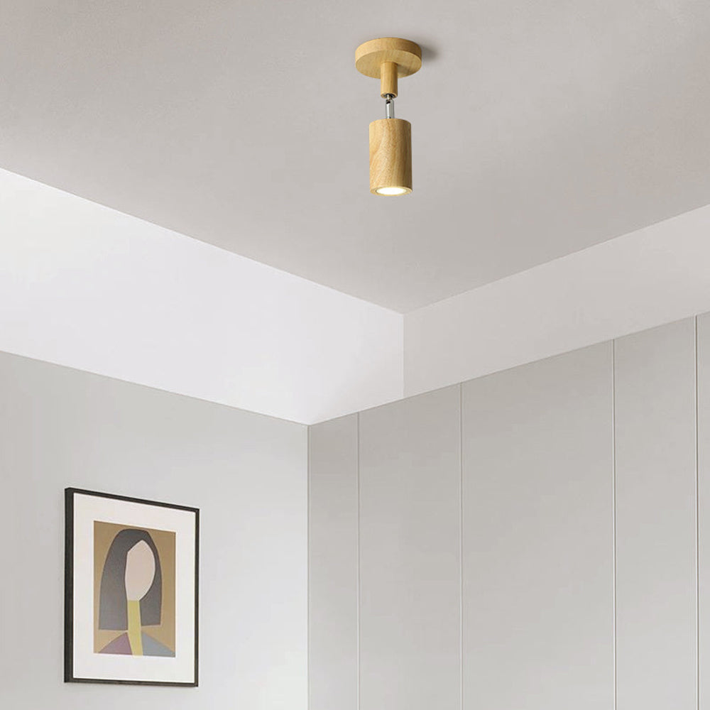Houten Railverlichting LED Plafondlamp Wandlamp Natuurlijk Modern Woonkamer Eetkamer