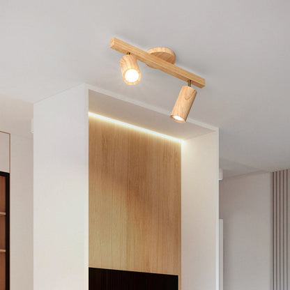 Houten Railverlichting LED Plafondlamp Wandlamp Natuurlijk Modern Woonkamer Eetkamer