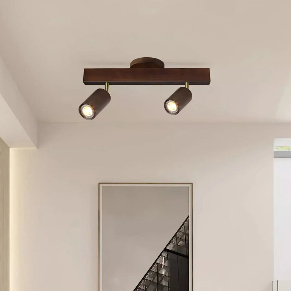 Houten Railverlichting LED Plafondlamp Wandlamp Natuurlijk Modern Woonkamer Eetkamer