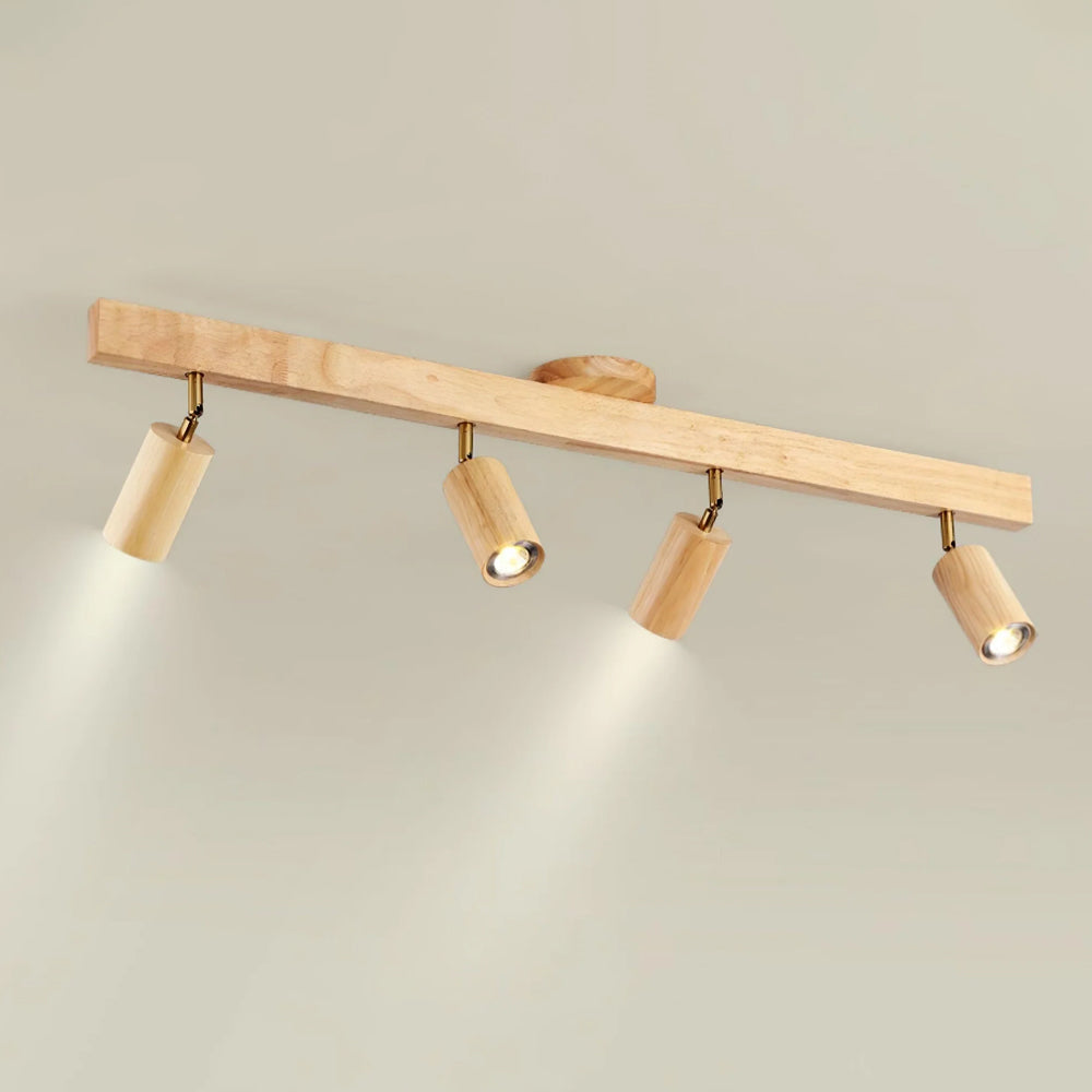 Houten Railverlichting LED Plafondlamp Wandlamp Natuurlijk Modern Woonkamer Eetkamer