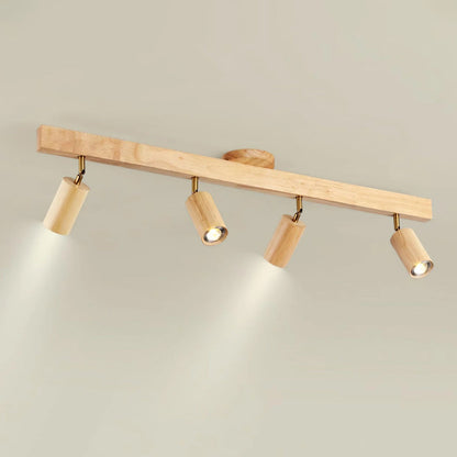 Houten Railverlichting LED Plafondlamp Wandlamp Natuurlijk Modern Woonkamer Eetkamer