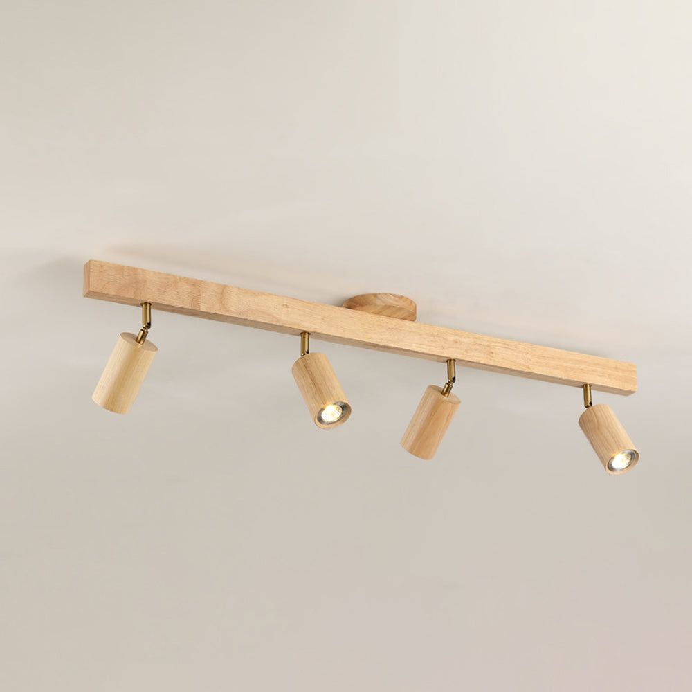 Houten Railverlichting LED Plafondlamp Wandlamp Natuurlijk Modern Woonkamer Eetkamer