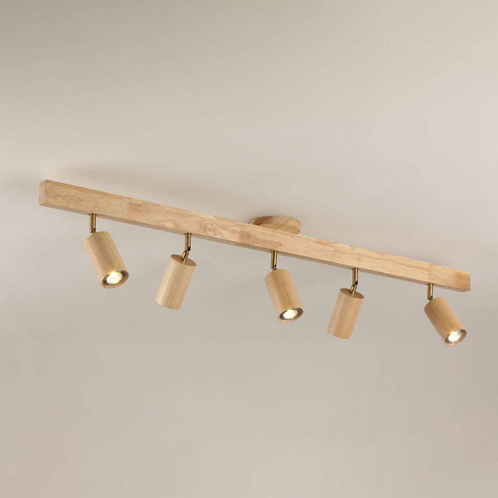 Houten Railverlichting LED Plafondlamp Wandlamp Natuurlijk Modern Woonkamer Eetkamer