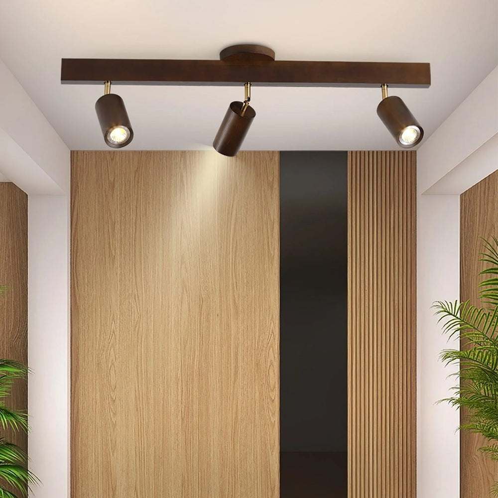 Houten Railverlichting LED Plafondlamp Wandlamp Natuurlijk Modern Woonkamer Eetkamer