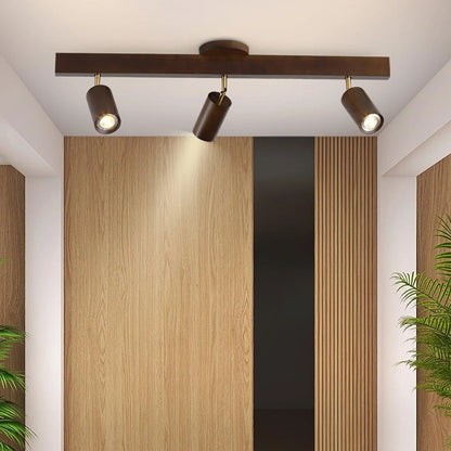 Houten Railverlichting LED Plafondlamp Wandlamp Natuurlijk Modern Woonkamer Eetkamer