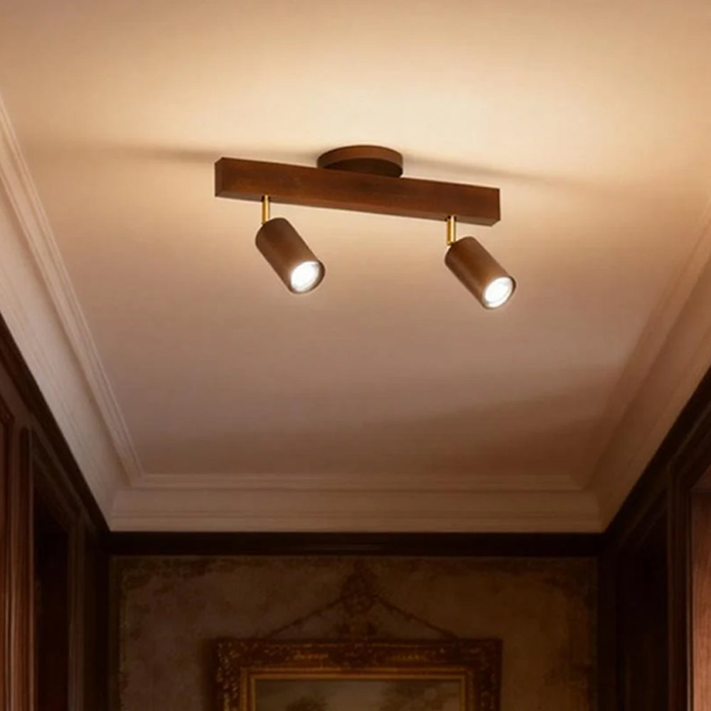 Houten Railverlichting LED Plafondlamp Wandlamp Natuurlijk Modern Woonkamer Eetkamer