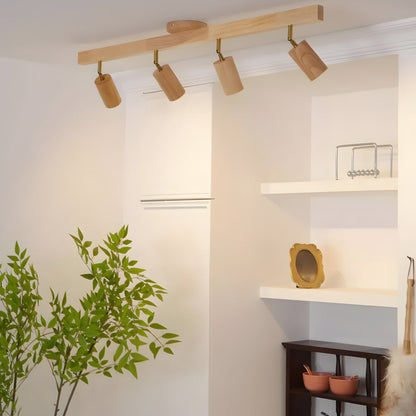 Houten Railverlichting LED Plafondlamp Wandlamp Natuurlijk Modern Woonkamer Eetkamer