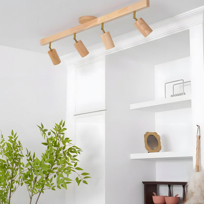 Houten Railverlichting LED Plafondlamp Wandlamp Natuurlijk Modern Woonkamer Eetkamer