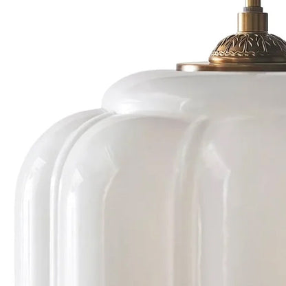 Hanglamp Pompoen Glas Vintage Messing Retro E14 Woonkamer Slaapkamer Hal