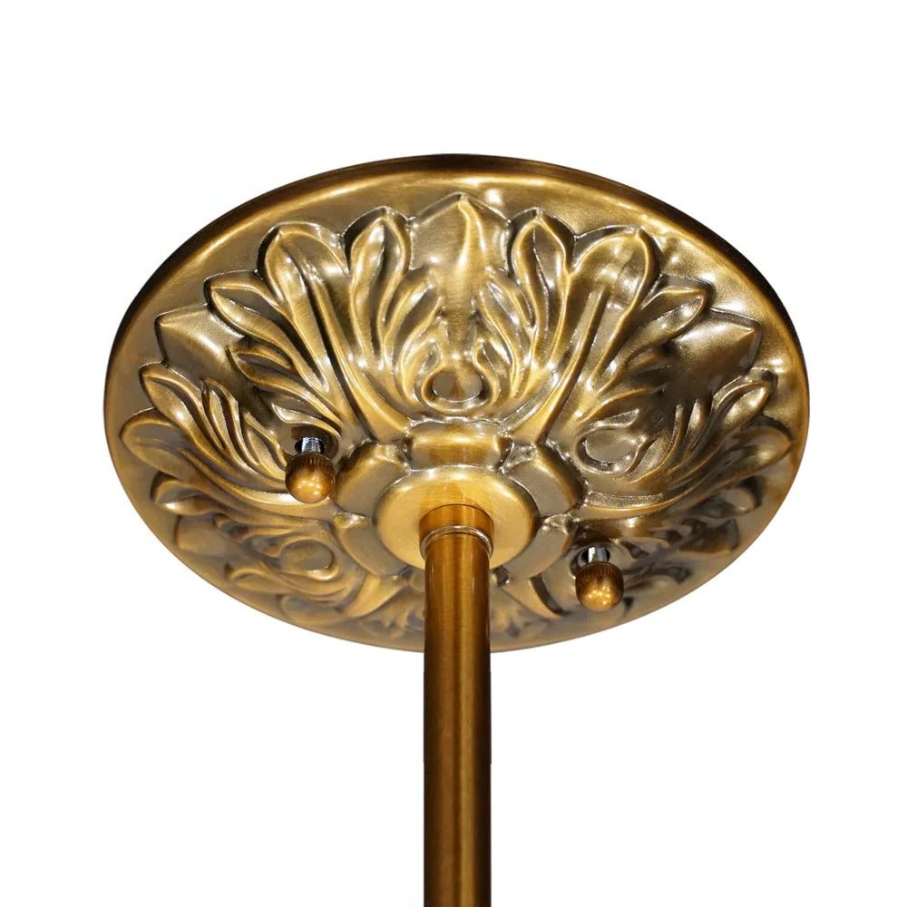 Hanglamp Pompoen Glas Vintage Messing Retro E14 Woonkamer Slaapkamer Hal