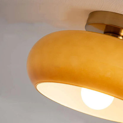 Glazen Hanglamp Vintage Amber Messing Retro E27 Eetkamer Woonkamer Slaapkamer