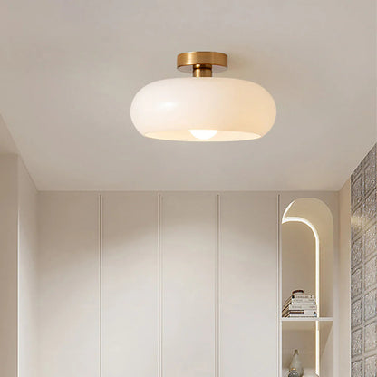 Glazen Hanglamp Vintage Amber Messing Retro E27 Eetkamer Woonkamer Slaapkamer
