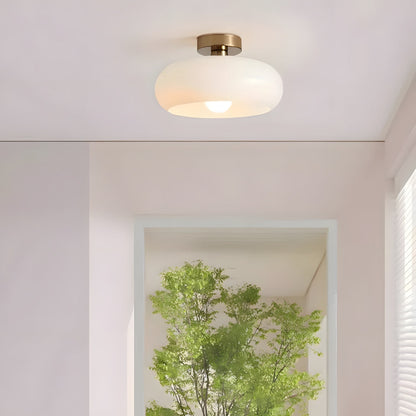 Glazen Hanglamp Vintage Amber Messing Retro E27 Eetkamer Woonkamer Slaapkamer
