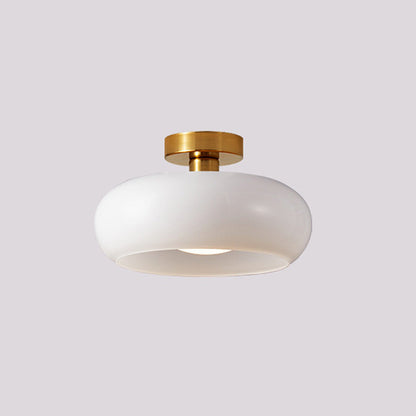 Glazen Hanglamp Vintage Amber Messing Retro E27 Eetkamer Woonkamer Slaapkamer