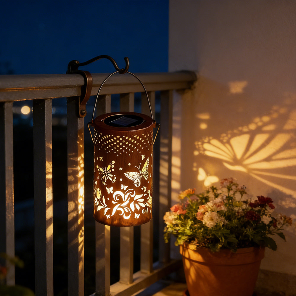 Solar Lantaarn Boom Patroon IP55 Waterdicht Tuin Hangend Staand Villa LED