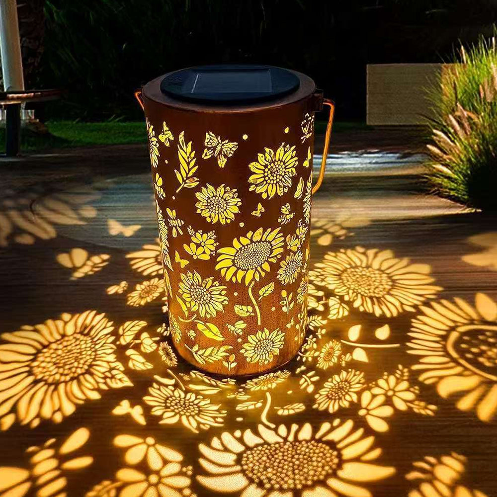 Solar Lantaarn Boom Patroon IP55 Waterdicht Tuin Hangend Staand Villa LED