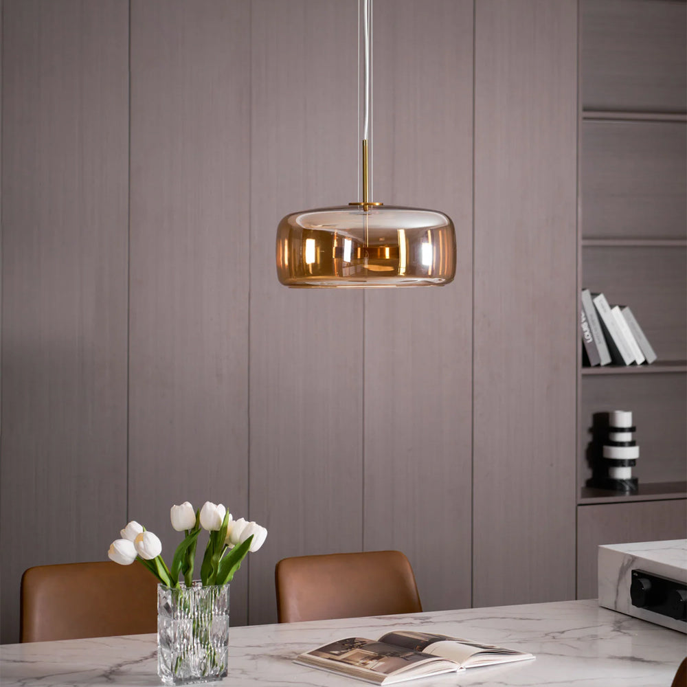 Hanglamp Gerookt Glas Koepel Vintage Minimalistisch LED Keuken Eetkamer Woonkamer Loft