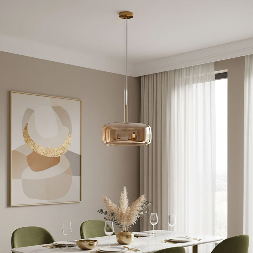 Hanglamp Gerookt Glas Koepel Vintage Minimalistisch LED Keuken Eetkamer Woonkamer Loft