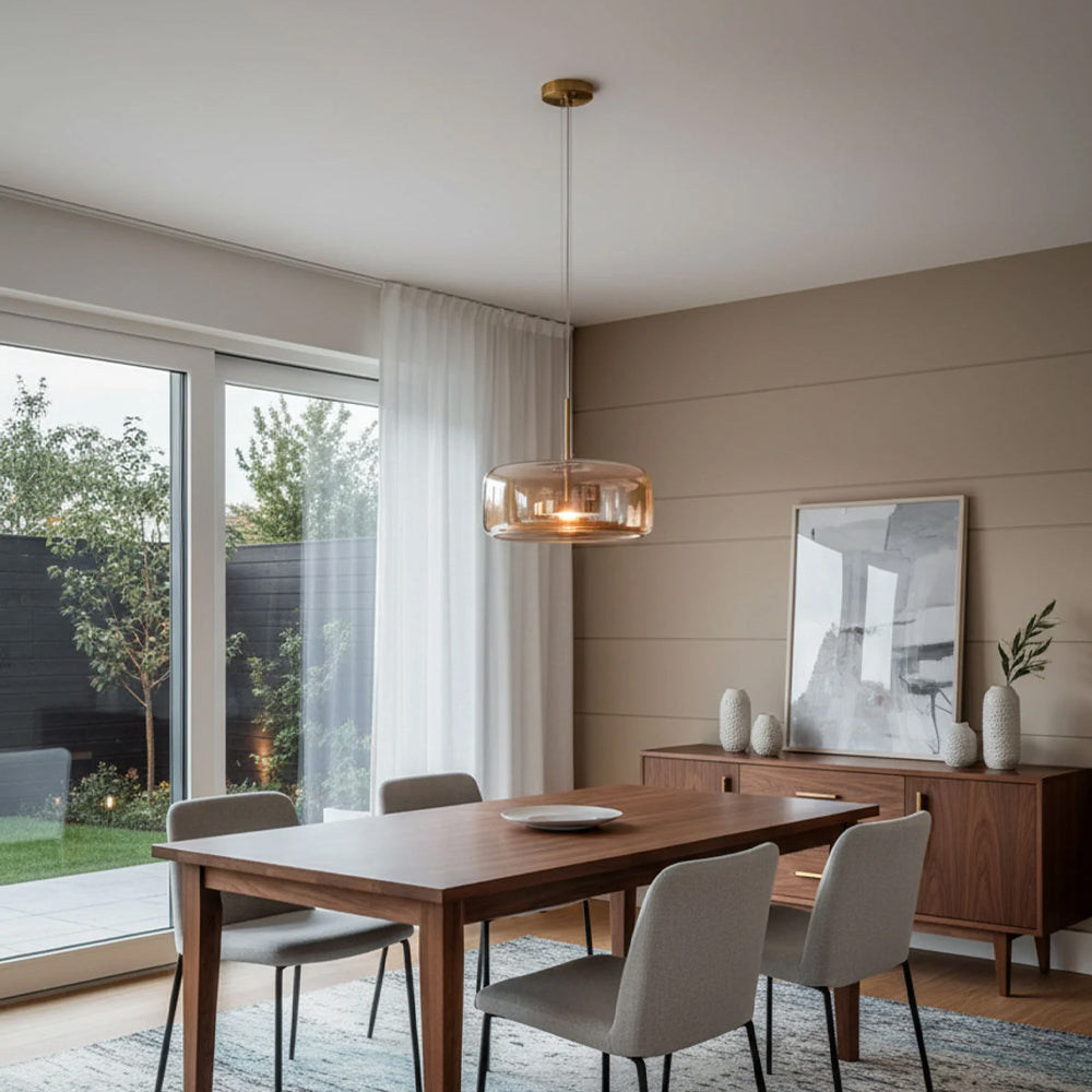 Hanglamp Gerookt Glas Koepel Vintage Minimalistisch LED Keuken Eetkamer Woonkamer Loft