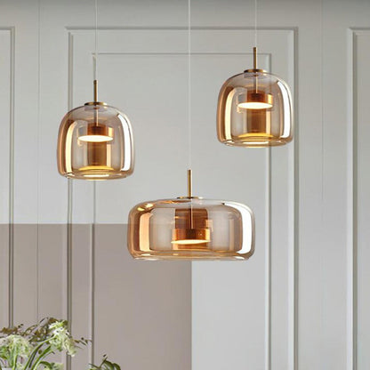 Hanglamp Gerookt Glas Koepel Vintage Minimalistisch LED Keuken Eetkamer Woonkamer Loft