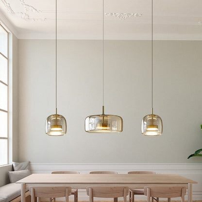 Hanglamp Gerookt Glas Koepel Vintage Minimalistisch LED Keuken Eetkamer Woonkamer Loft