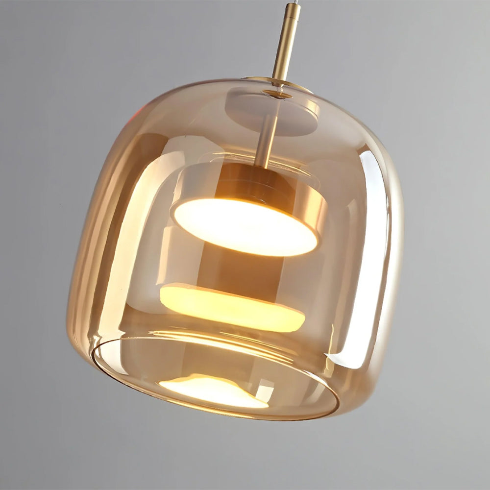 Hanglamp Gerookt Glas Koepel Vintage Minimalistisch LED Keuken Eetkamer Woonkamer Loft