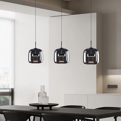 Hanglamp Gerookt Glas Koepel Vintage Minimalistisch LED Keuken Eetkamer Woonkamer Loft
