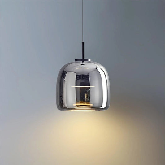 Hanglamp Gerookt Glas Koepel Vintage Minimalistisch LED Keuken Eetkamer Woonkamer Loft