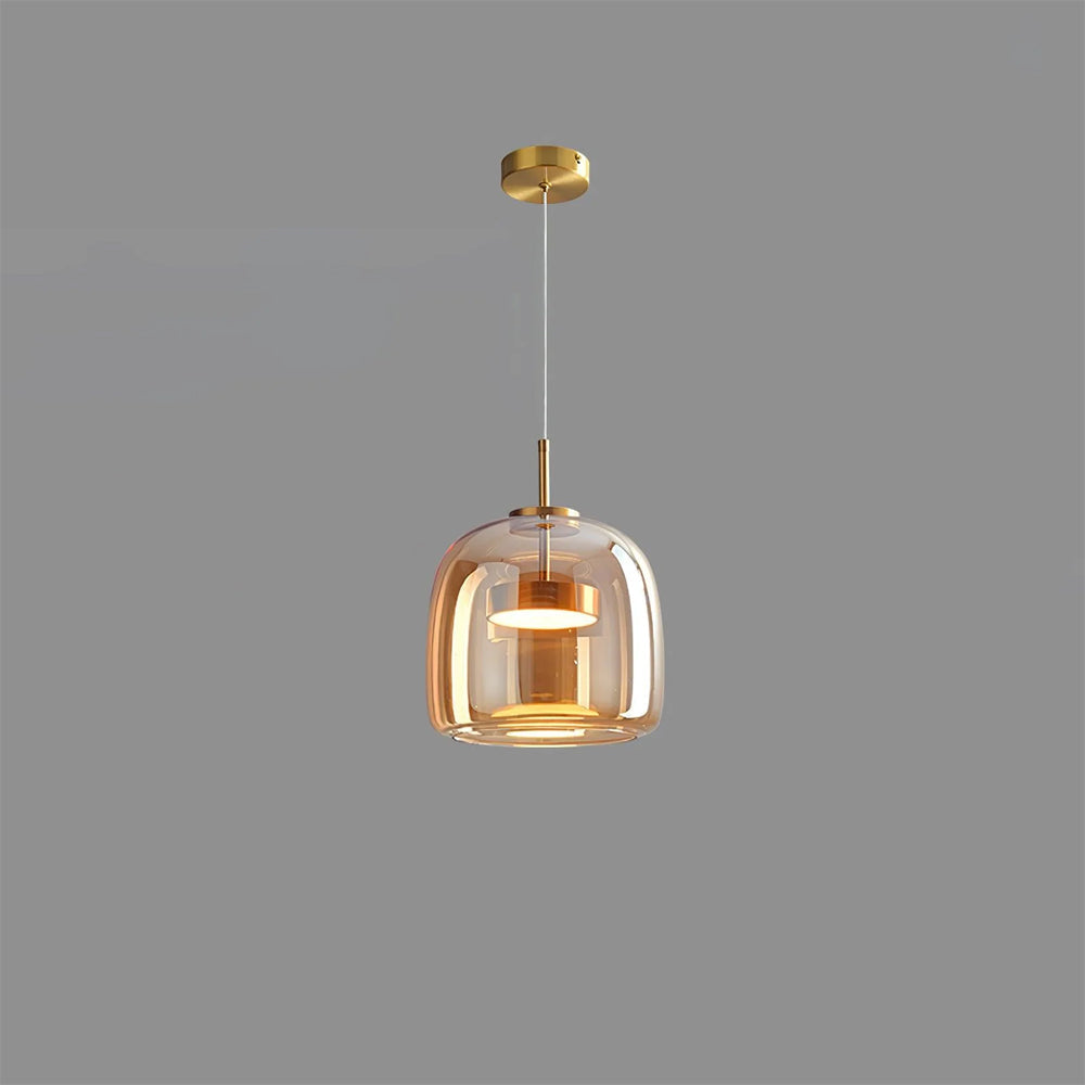 Hanglamp Gerookt Glas Koepel Vintage Minimalistisch LED Keuken Eetkamer Woonkamer Loft
