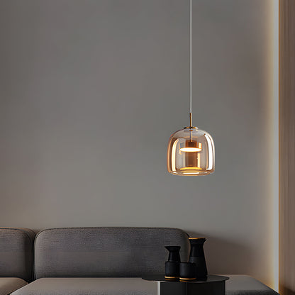 Hanglamp Gerookt Glas Koepel Vintage Minimalistisch LED Keuken Eetkamer Woonkamer Loft