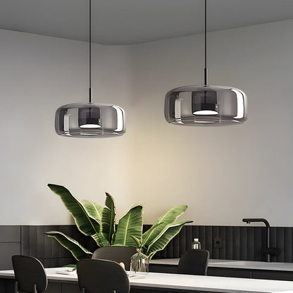 Hanglamp Gerookt Glas Koepel Vintage Minimalistisch LED Keuken Eetkamer Woonkamer Loft