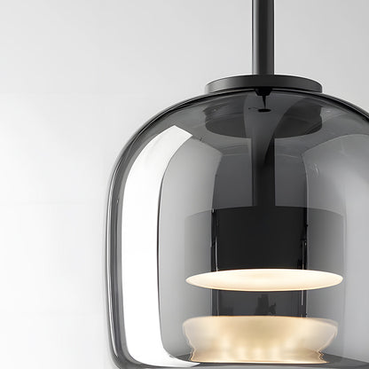 Hanglamp Gerookt Glas Koepel Vintage Minimalistisch LED Keuken Eetkamer Woonkamer Loft