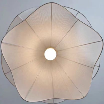 Plafondlamp Bloem Stof Metaal Elegant E27 Woonkamer Eetkamer Slaapkamer Studeerkamer Sfeer