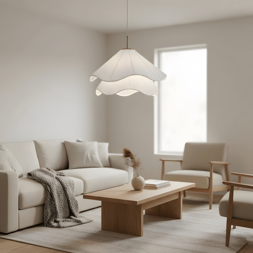 Plafondlamp Bloem Stof Metaal Elegant E27 Woonkamer Eetkamer Slaapkamer Studeerkamer Sfeer