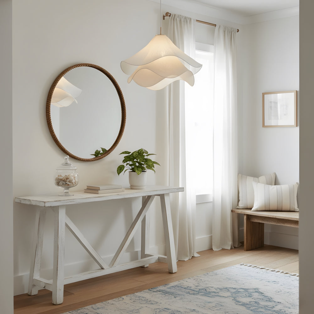 Plafondlamp Bloem Stof Metaal Elegant E27 Woonkamer Eetkamer Slaapkamer Studeerkamer Sfeer