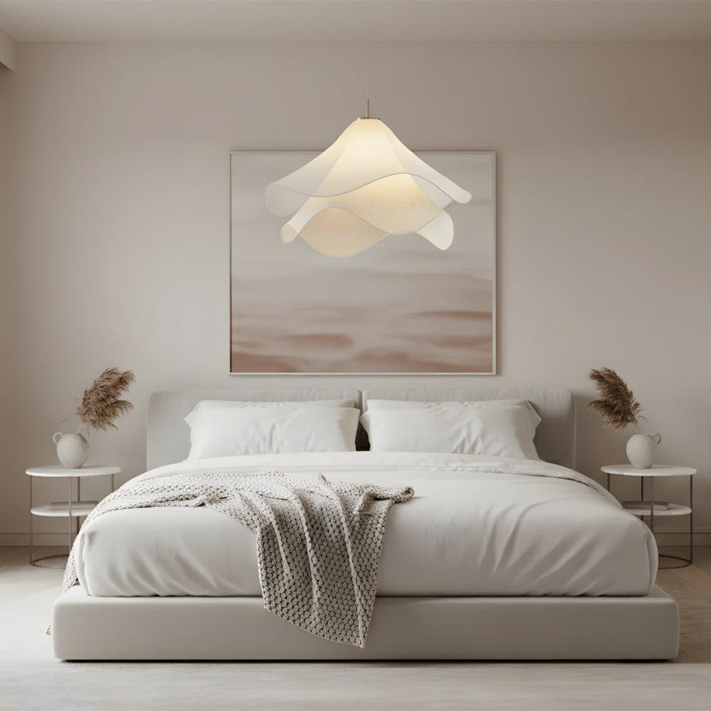 Plafondlamp Bloem Stof Metaal Elegant E27 Woonkamer Eetkamer Slaapkamer Studeerkamer Sfeer