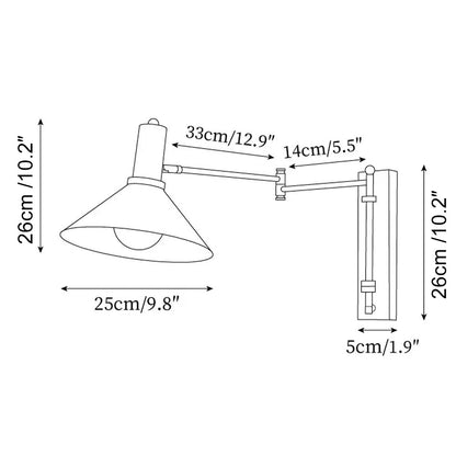 Wandlamp Zwenkbaar 360 Graden Metaal E27 Bedlamp Woonkamer Slaapkamer Modern