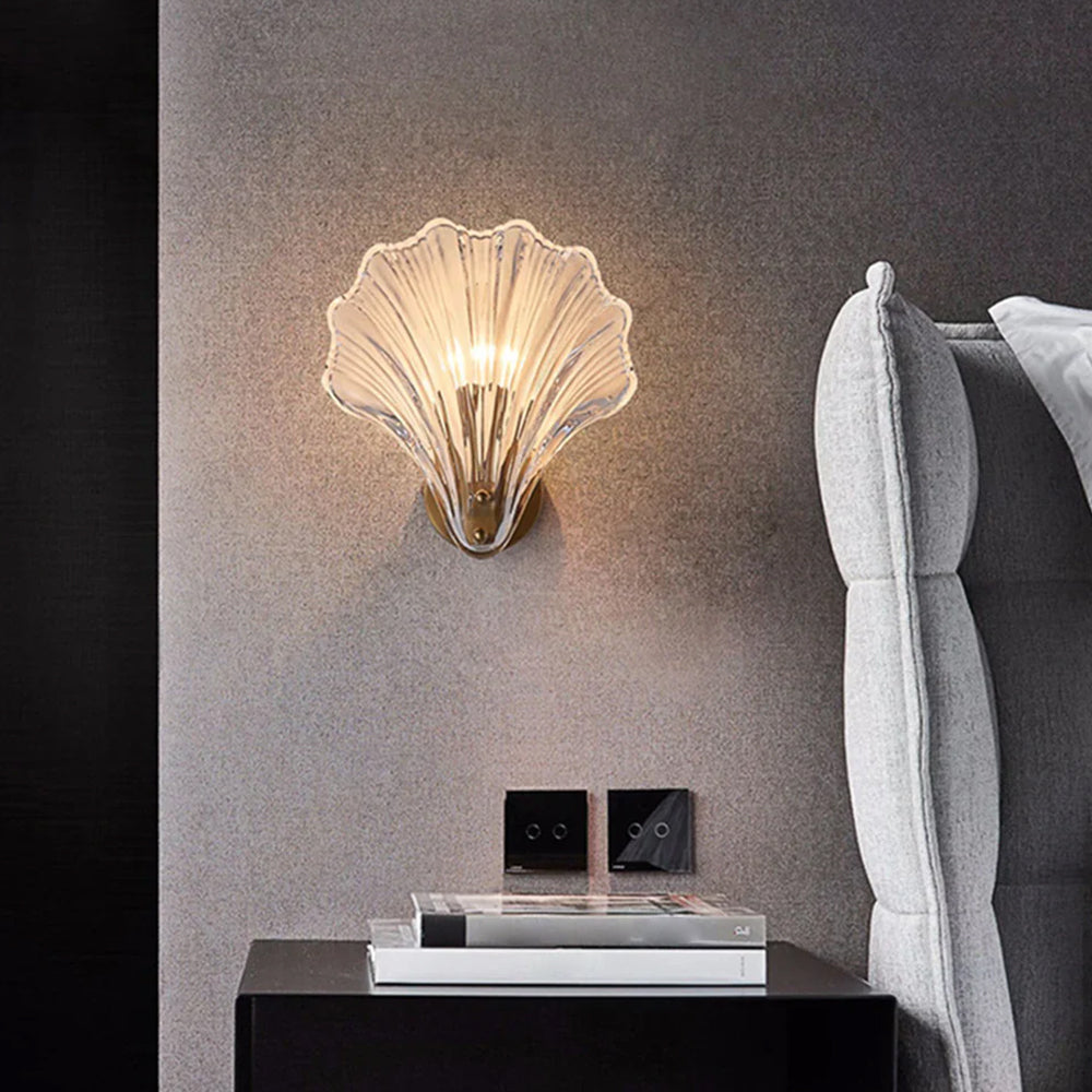Wandlamp Schelp Glas Metaal LED Kust Luxe Slaapkamer Hal Badkamer Modern