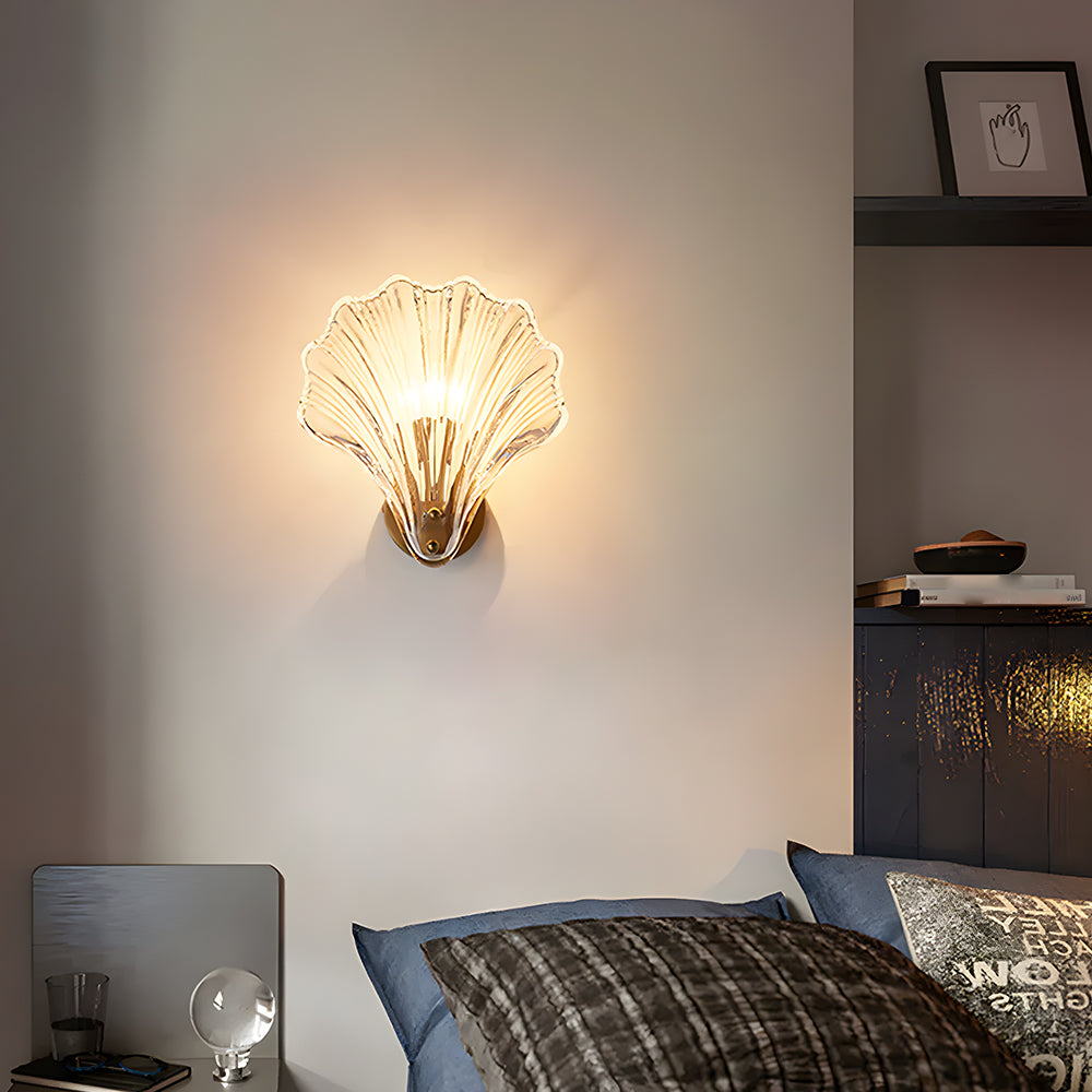 Wandlamp Schelp Glas Metaal LED Kust Luxe Slaapkamer Hal Badkamer Modern