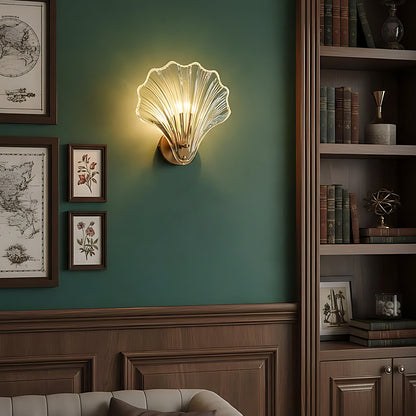 Wandlamp Schelp Glas Metaal LED Kust Luxe Slaapkamer Hal Badkamer Modern