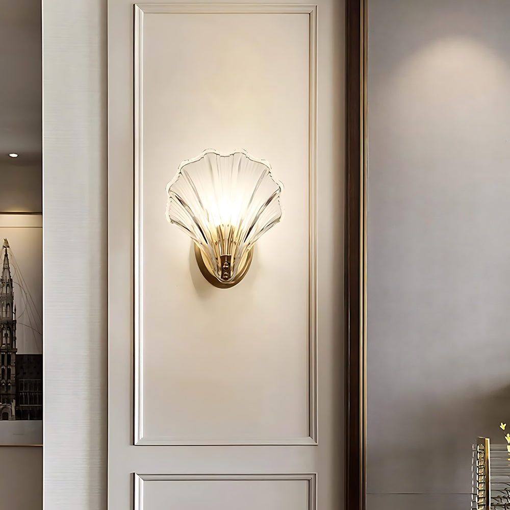 Wandlamp Schelp Glas Metaal LED Kust Luxe Slaapkamer Hal Badkamer Modern
