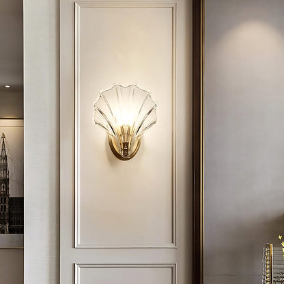 Wandlamp Schelp Glas Metaal LED Kust Luxe Slaapkamer Hal Badkamer Modern