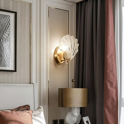 Wandlamp Schelp Glas Metaal LED Kust Luxe Slaapkamer Hal Badkamer Modern