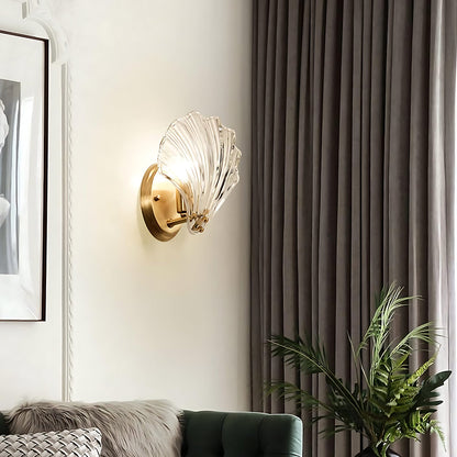 Wandlamp Schelp Glas Metaal LED Kust Luxe Slaapkamer Hal Badkamer Modern
